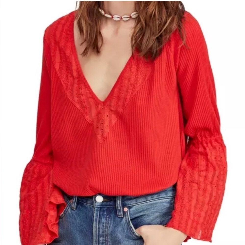 Free People Parisian Nights Tunic Top Size Small